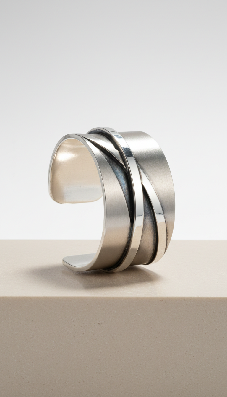 Sterling Silver Bold Cuff Bracelet