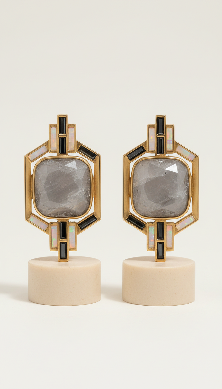 Rare Gemstone Statement Earrings